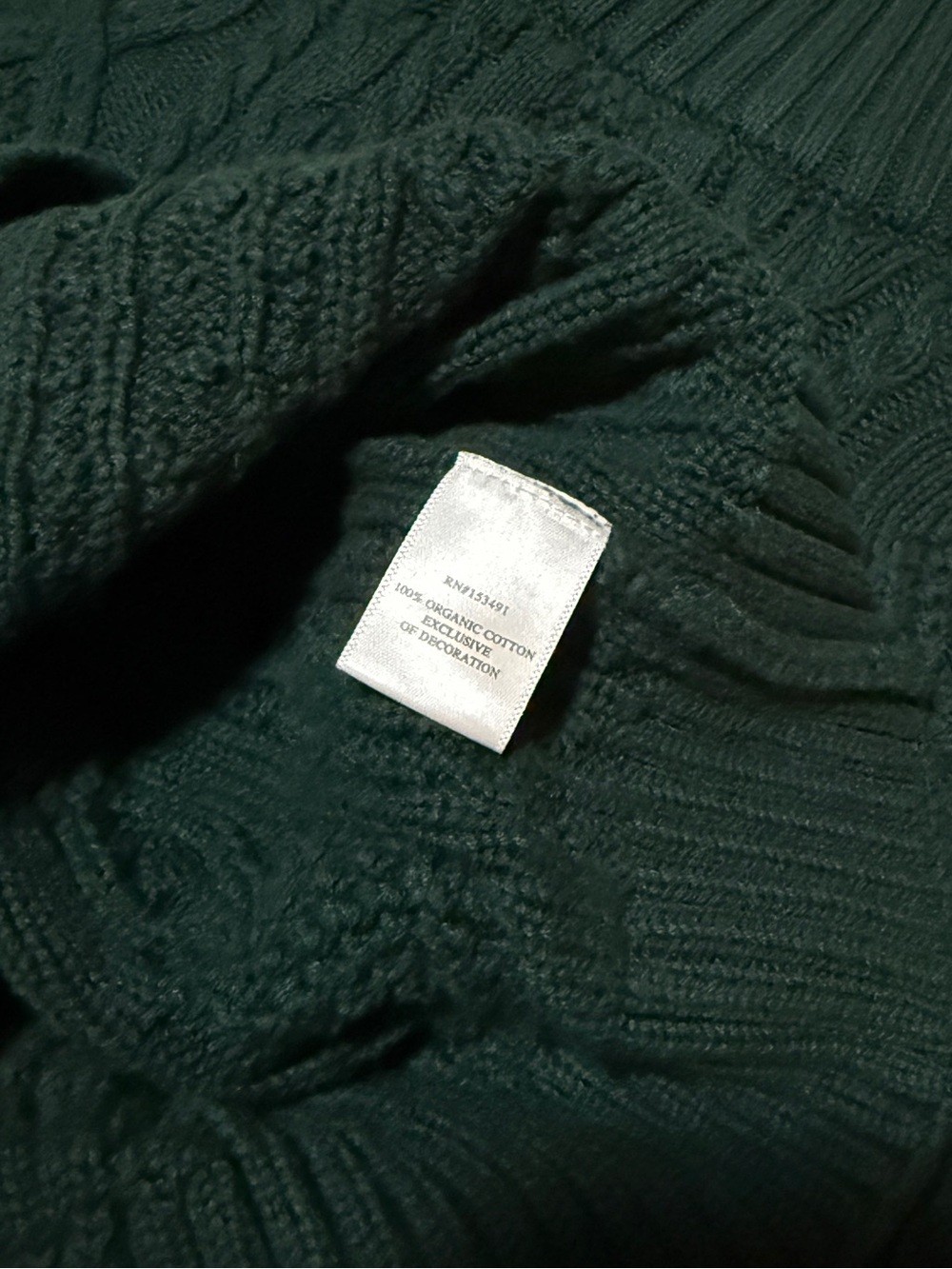 Hope & Henry Boys' Mock Neck Cable Sweater with Button Placket - Picture 4 of 6